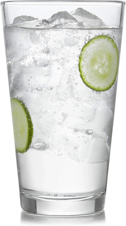 Preston Tumbler and Rocks Glass Cups Set, All Purpose Everyday Drinking Glasses Set of 16, Glassware Drinking Glasses for Birthdays, Dinners