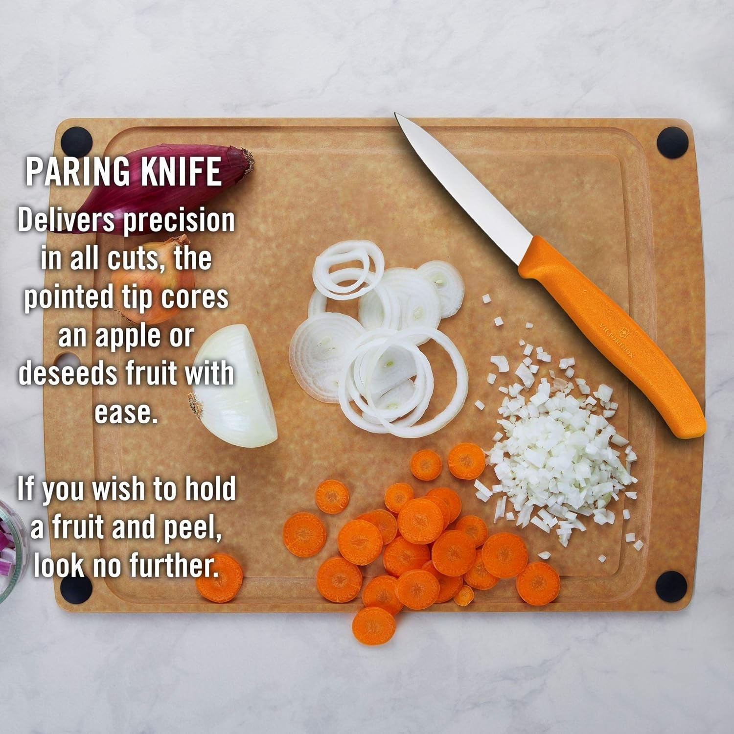 Paring Knife, 3.25 In, Orange