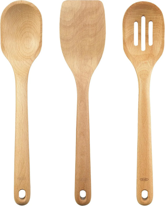 Good Grips 3- Piece Wooden Utensil Set