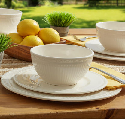 Italian Countryside 12 Piece Melamine Outdoor Dinnerware Set, Service for 4