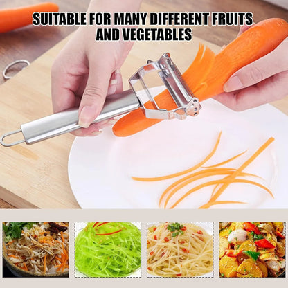 Renext Multifunction Stainless Steel Julienne Peeler Vegetable Peeler Double Planing Grater Kitchen Accessories Cooking Tools
