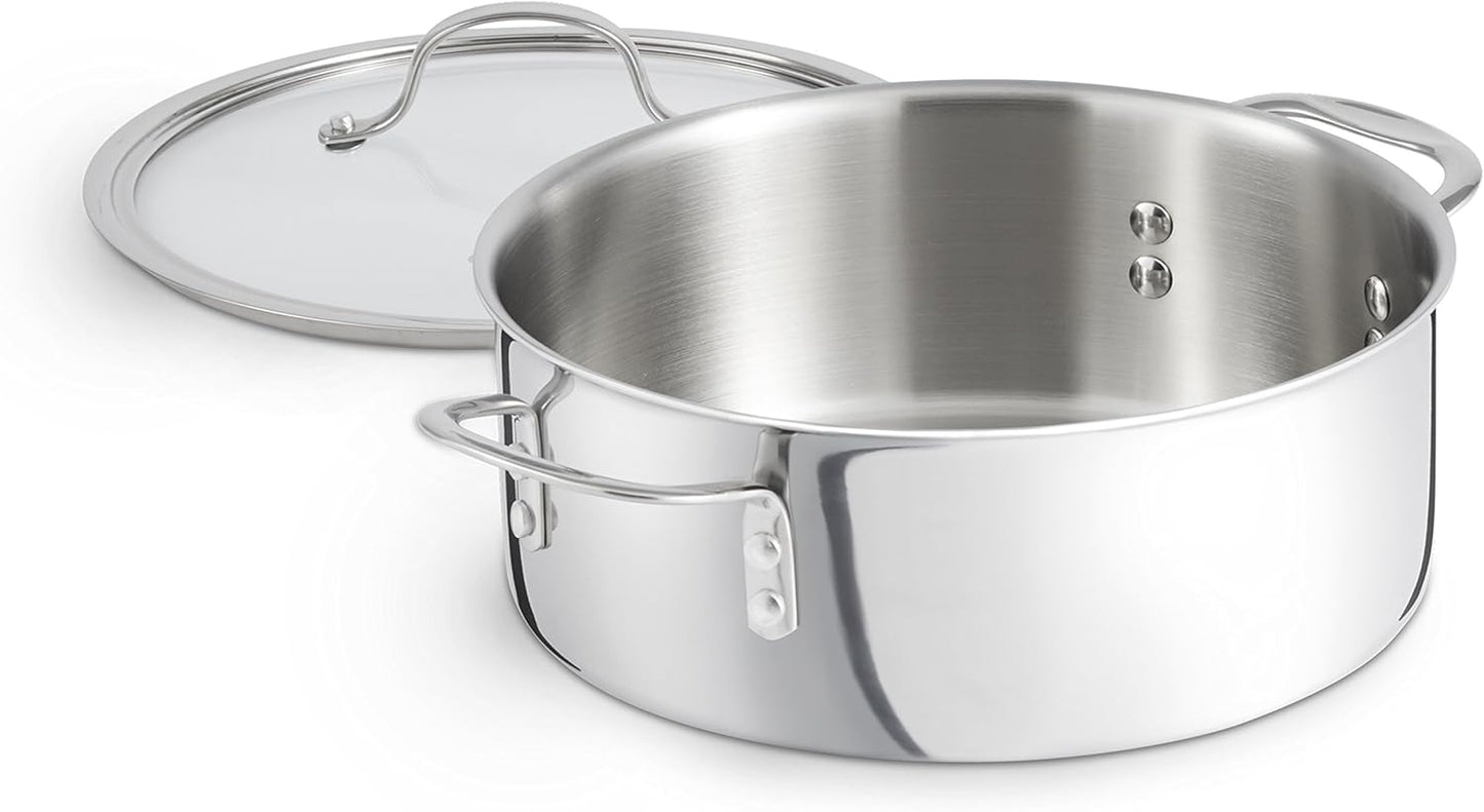 Tri-Ply Stainless Steel Cookware, Dutch Oven, 5-Quart