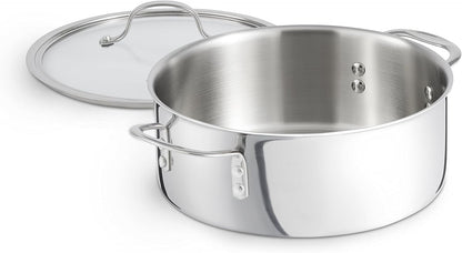 Tri-Ply Stainless Steel Cookware, Dutch Oven, 5-Quart