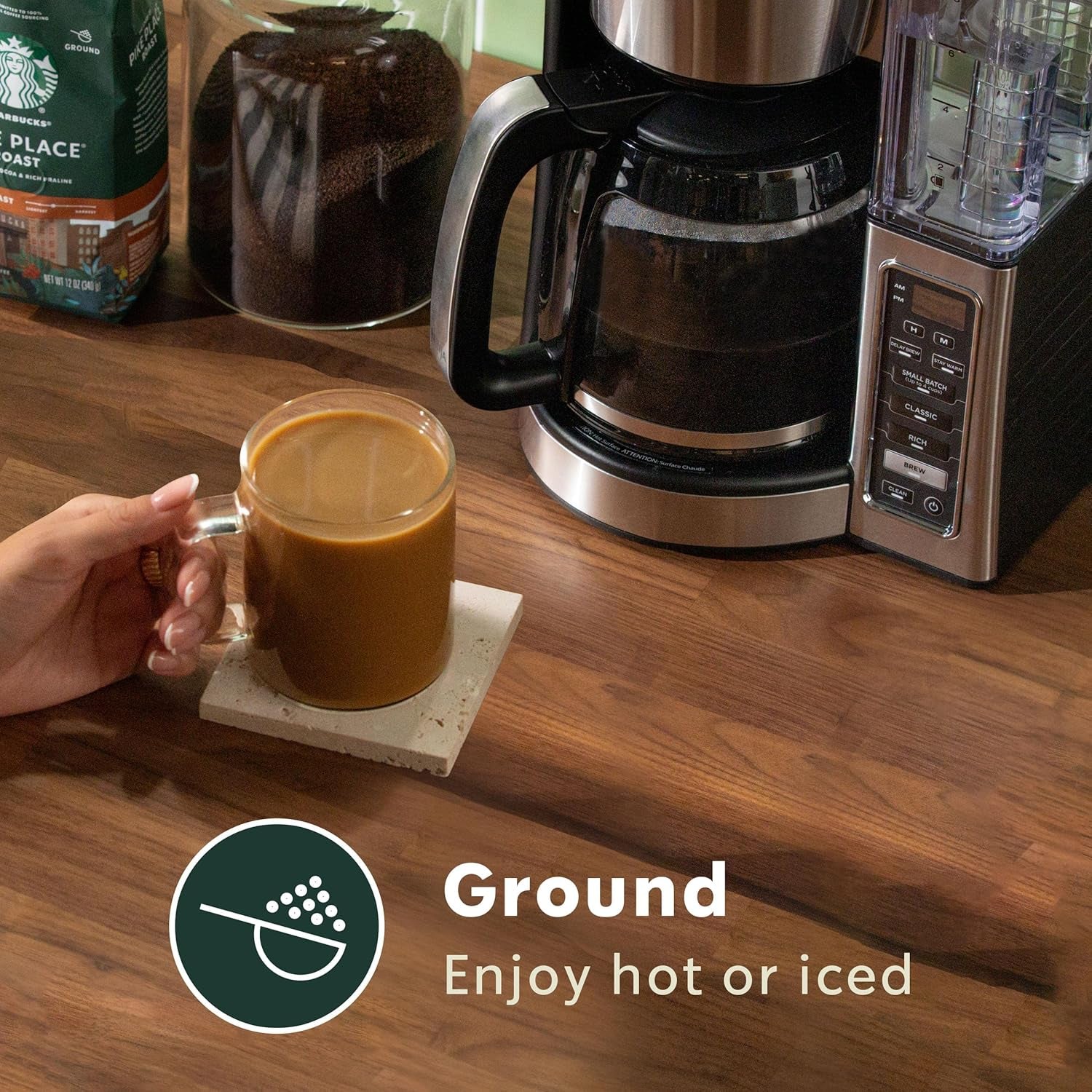 Ground Coffee, Dark Roast Coffee, Sumatra, 100% Arabica, 1 Bag (18 Oz)
