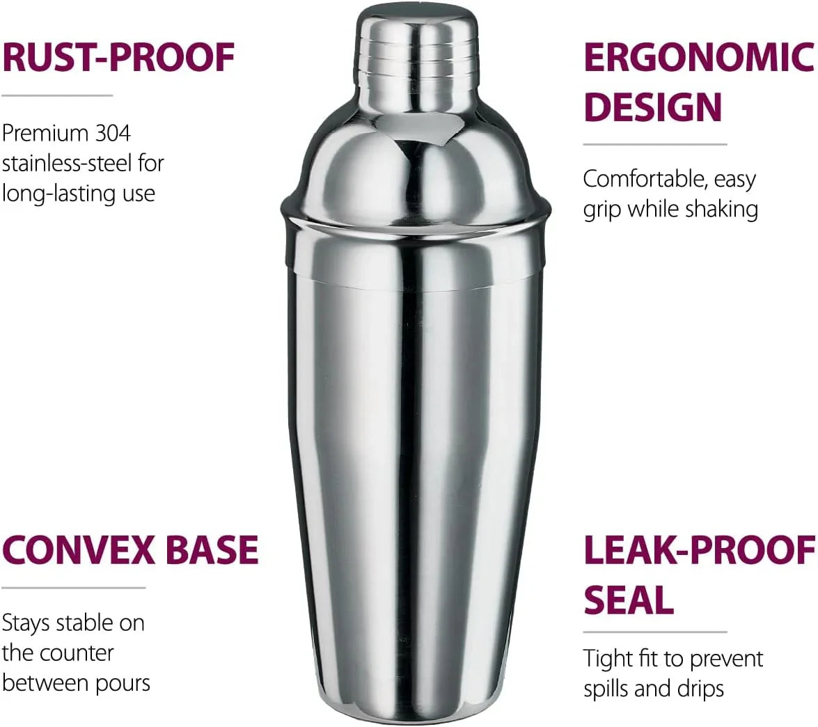 Cocktail Shaker Set - 17 Piece Stainless Steel Mixology Bartender Kit, Drink Martini Shaker, Home Bar Accessories, Cocktail Kit, Stainless Steel Bar Set, Shakers Bartending