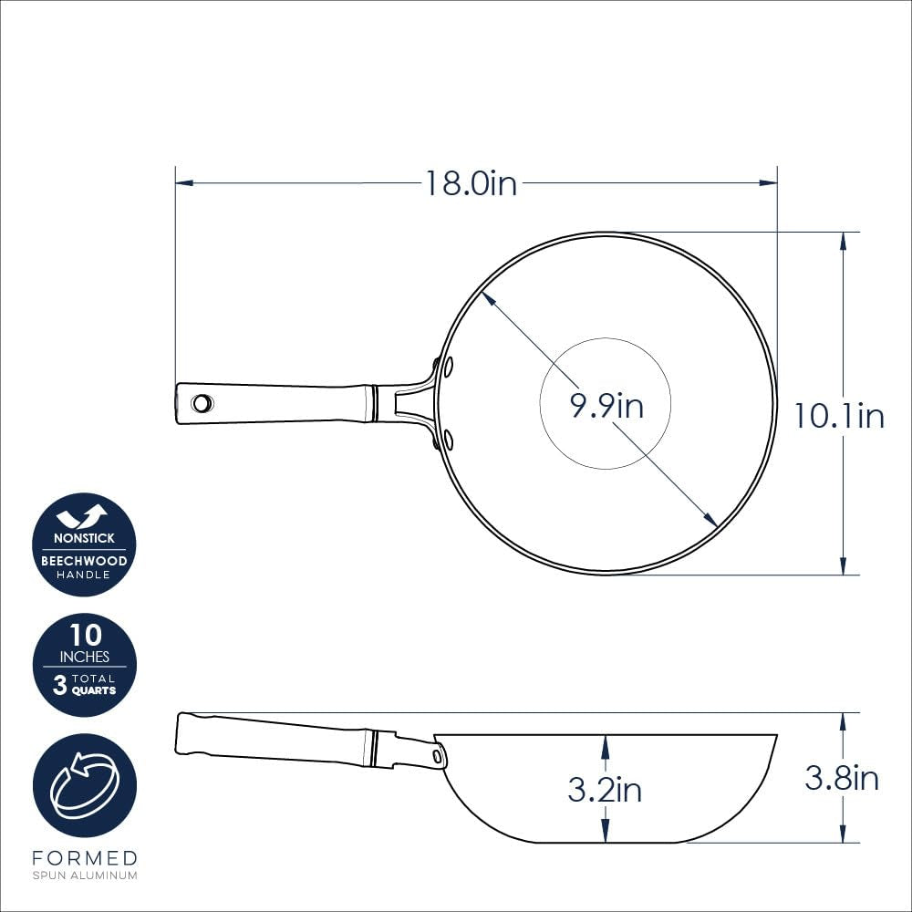 Cardamom Ceramic Nonstick 10 Inch Wok