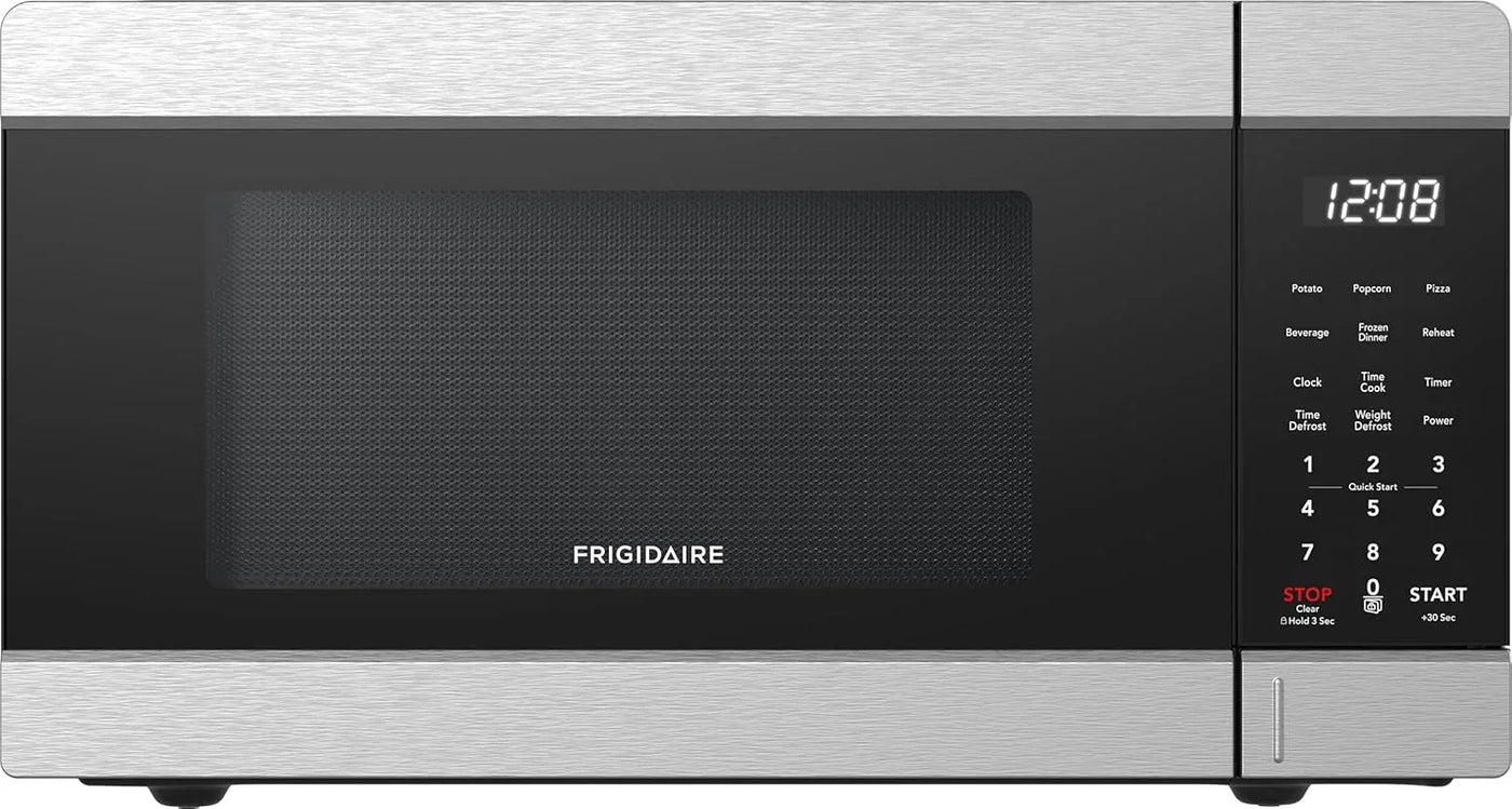 0.9 CU. FT. Microwave, Digital Control Panel - Auto Cooking Settings - Child Safety Lock - Stainless Steel