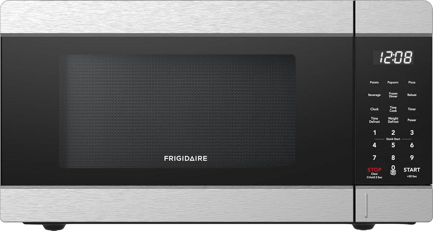 0.9 CU. FT. Microwave, Digital Control Panel - Auto Cooking Settings - Child Safety Lock - Stainless Steel