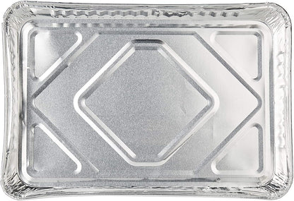 Pack of 12-1/4-Size (Quarter) Sheet Cake Aluminum Foil Pan– Extra Sturdy and Durable – Great for Bake Sales, Events and Transporting Food - 12-3/4" X8-3/4 X 1-1/4"