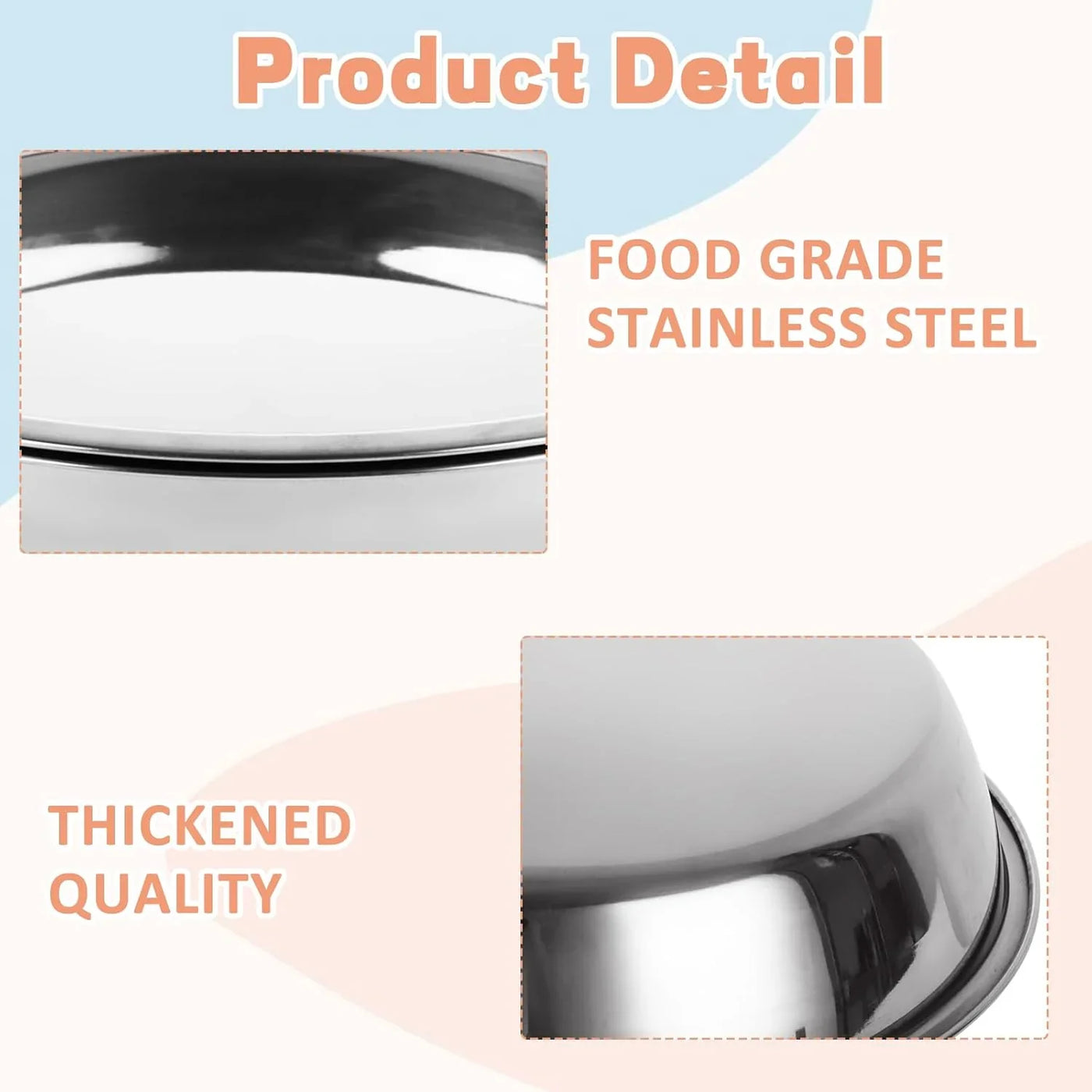6 Pack Deep Dish Pizza Pan 8 Inch Stainless Steel Pizza Pan for Oven, Non-Stick & Dishwasher Safe Pizza Tray Pizza Baking Sheet Pizza Plates Pie Pan for Pizza, Pie, Cookie