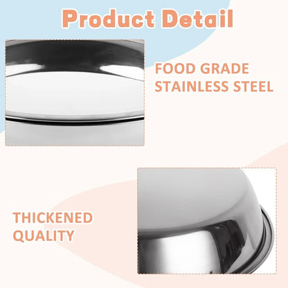 6 Pack Deep Dish Pizza Pan 8 Inch Stainless Steel Pizza Pan for Oven, Non-Stick & Dishwasher Safe Pizza Tray Pizza Baking Sheet Pizza Plates Pie Pan for Pizza, Pie, Cookie