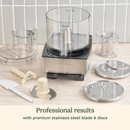 Food Processor, 14-Cup Vegetable Food Chopper for Mincing, Dicing, Shredding, Puree & Kneading Dough, 720-Watt Motor, Stainless Steel, DFP-14BCNY
