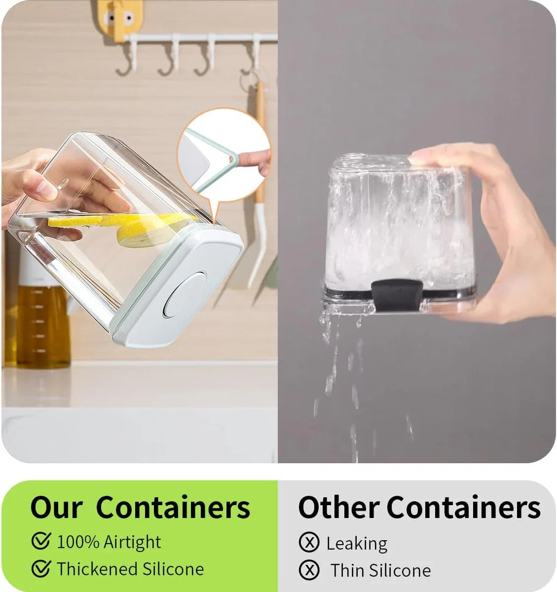 Pop Food Storage Containers Set, 6Pcs Airtight Containers with Lids for Kitchen Pantry Organizers and Storage,One Button Opening Bpa-Free Food Containers for Cereal Flour Sugar(0.6, 1.3, 1.9Qt)*2