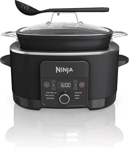 ® 12-In-1 Possiblecooker™ plus | 8.5-Qt - Sous Vide & Proof Multi-Cooker | Slow Cooker, Dutch Oven & More | Glass Lid & Integrated Spoon | Nonstick | Oven Safe Pot to 500°F | Black | MC1010