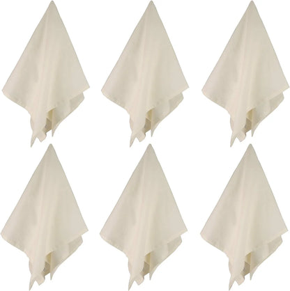 100% Cotton Flour Sack Towels – 12 Pack, 27X27 Inches, Natural, Lint-Free, Pre-Washed, Hemmed Edges – Reusable Kitchen Towels for Cleaning, Embroidery, Printing & Crafts - Natural