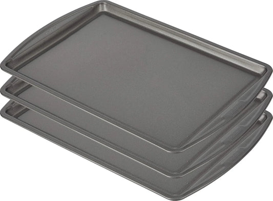 Everyday Nonstick Carbon Steel 13” X 9” Baking Sheet Set, 3 Pack – Standard-Sized Carbon Steel Cooking Pans, Bakeware Set, Cookie Sheets for Baking, Oven Pan Set