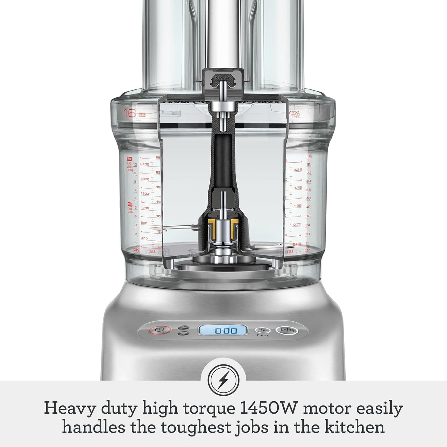 BFP810 Sous Chef 16 Cup Food Processor, Large, Brushed Stainless Steel
