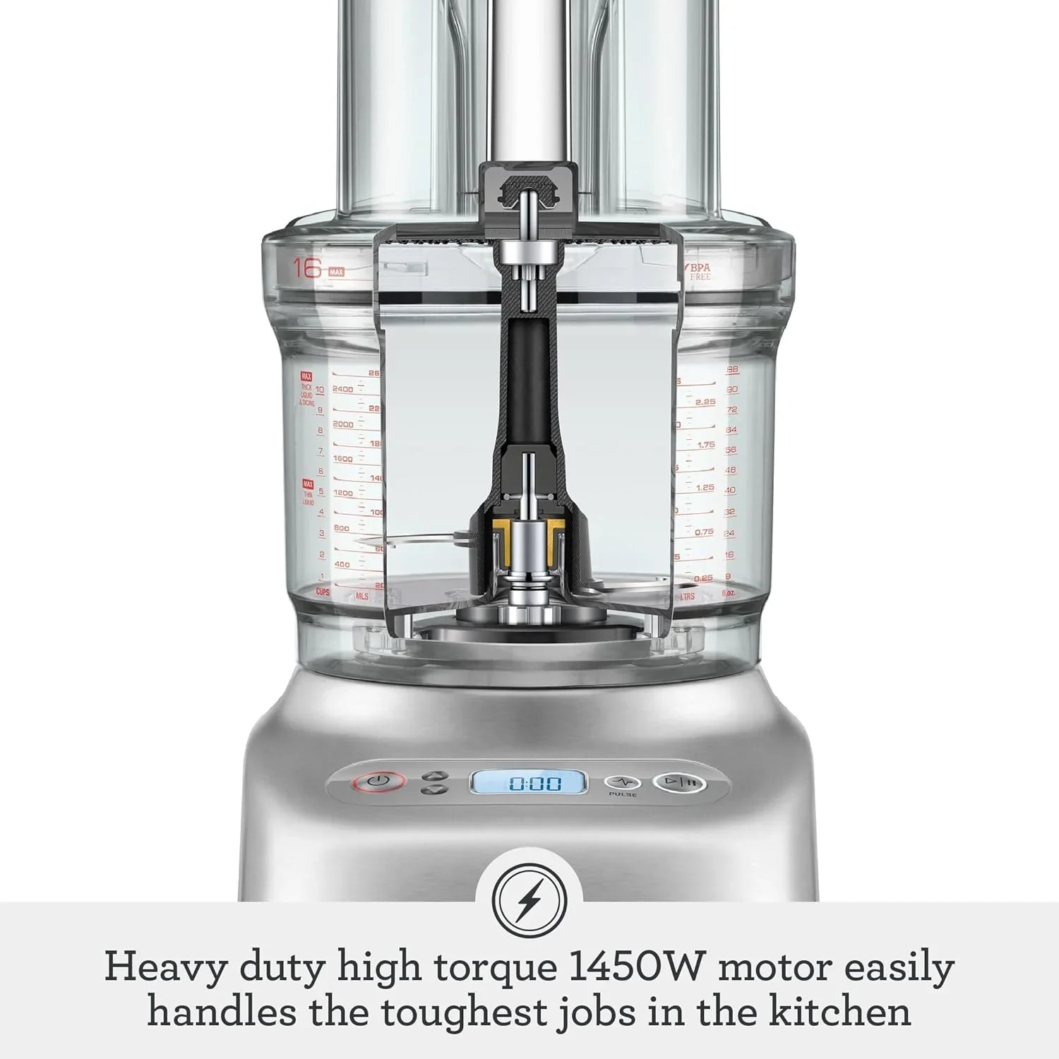 BFP810 Sous Chef 16 Cup Food Processor, Large, Brushed Stainless Steel