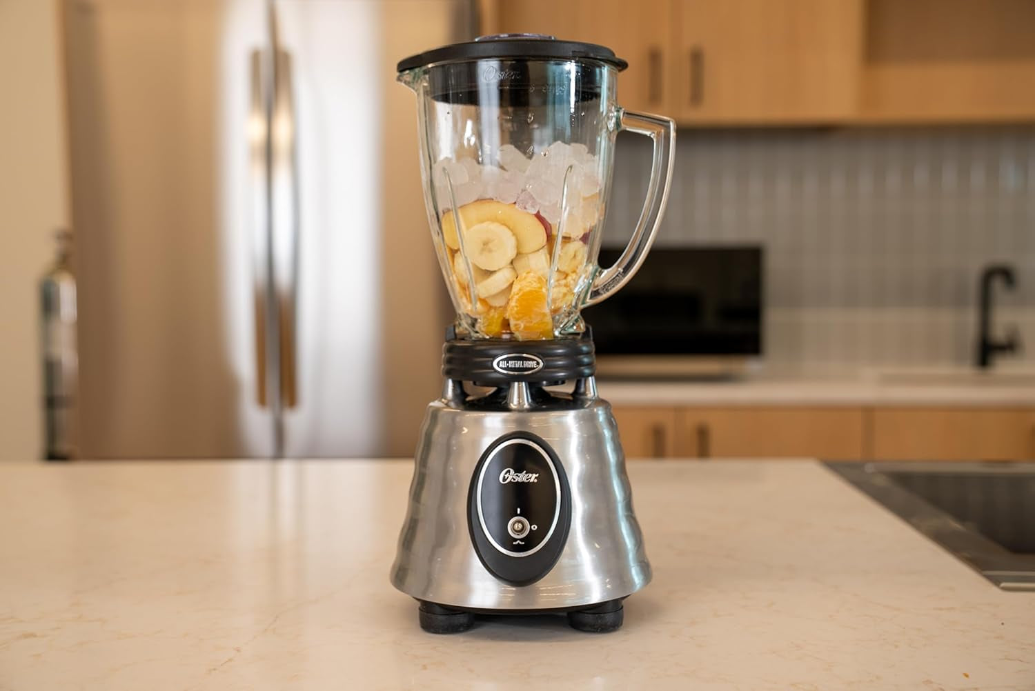 Classic Series Heritage Blender with 6-Cup Glass Jar, 1000W Power, Stainless Steel Countertop Kitchen Blender