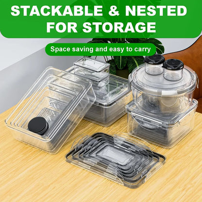 62 Pcs Large Food Storage Containers with Lids Airtight,Total 656OZ(31 Containers &31 Lids), Reusable Bpa-Free Plastic Food Container for Kitchen Organization, Leakproof Meal-Prep Containers for Lunch