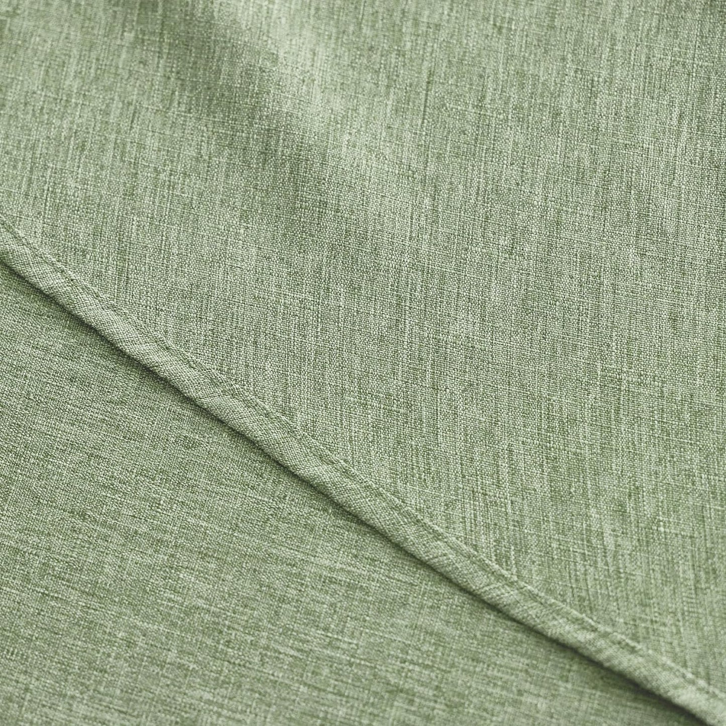 Faux Linen round Tablecloths 60 Inch, Waterproof Decorative Washable Texture Rustic Circle Table Cloth Cover for Dining Kitchen Party Farmhouse Outdoor(Round (2-4 Seats),Sage Green)