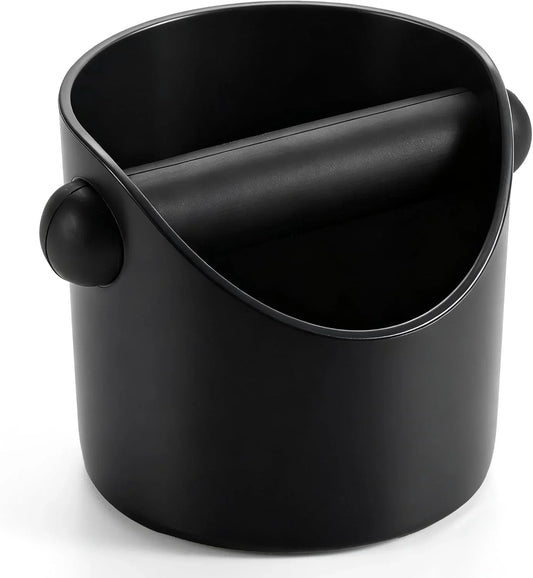 Li&Zhao Espresso Knock Box - Premium Knock Box for Espresso Machines with Non-Slip Base, Includes Brush and Dust Blower, Knock Box Espresso Accessory for Home, Suitable for 51-53Mm Knock Box(Black)