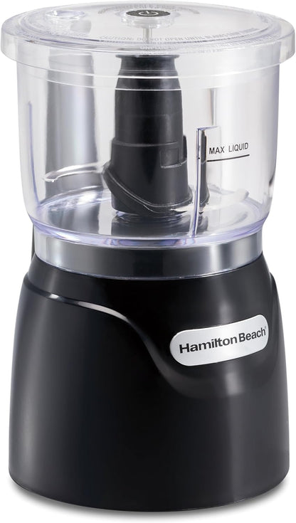 Electric Vegetable Chopper & Mini Food Processor, 3-Cup, 350 Watts, for Dicing, Mincing, and Puree, Black (72850)