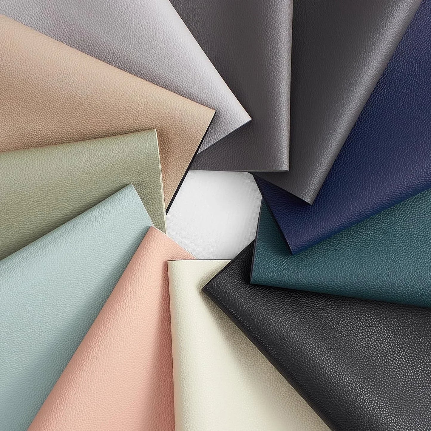 Vinyl Placemats Set of 4, Heat Resistant Place Mats 100% Waterproof Washable & Wipeable Faux Leather Reversible Table Mats for Kitchen Dining Party Indoor Outdoor, 12" X 17", Dark Light/Grey