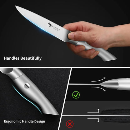 Paring Knife 3.5 Inch Paring Knives, Small Kitchen Knife, Ultra Sharp German Stainless Steel Vegetable Knives, Ergonomic Handle Design, Unique Gift for Men/Women