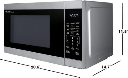 Countertop Microwave Oven with Removable 12.4" Carousel Turntable, 1000 Watt, 1.1 Cubic Feet, Stainless Steel