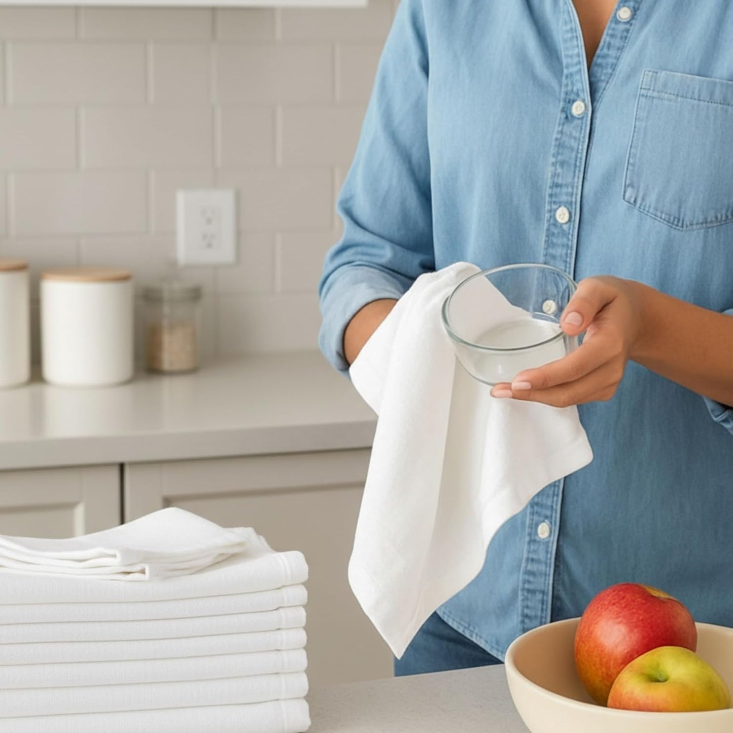 Flour Sack Towels - 100% Cotton Tea Towels for Crafts, Dish Towels for Kitchen, Embroidery, Cleaning, Baking (Pack of 3) - 18"X 28"