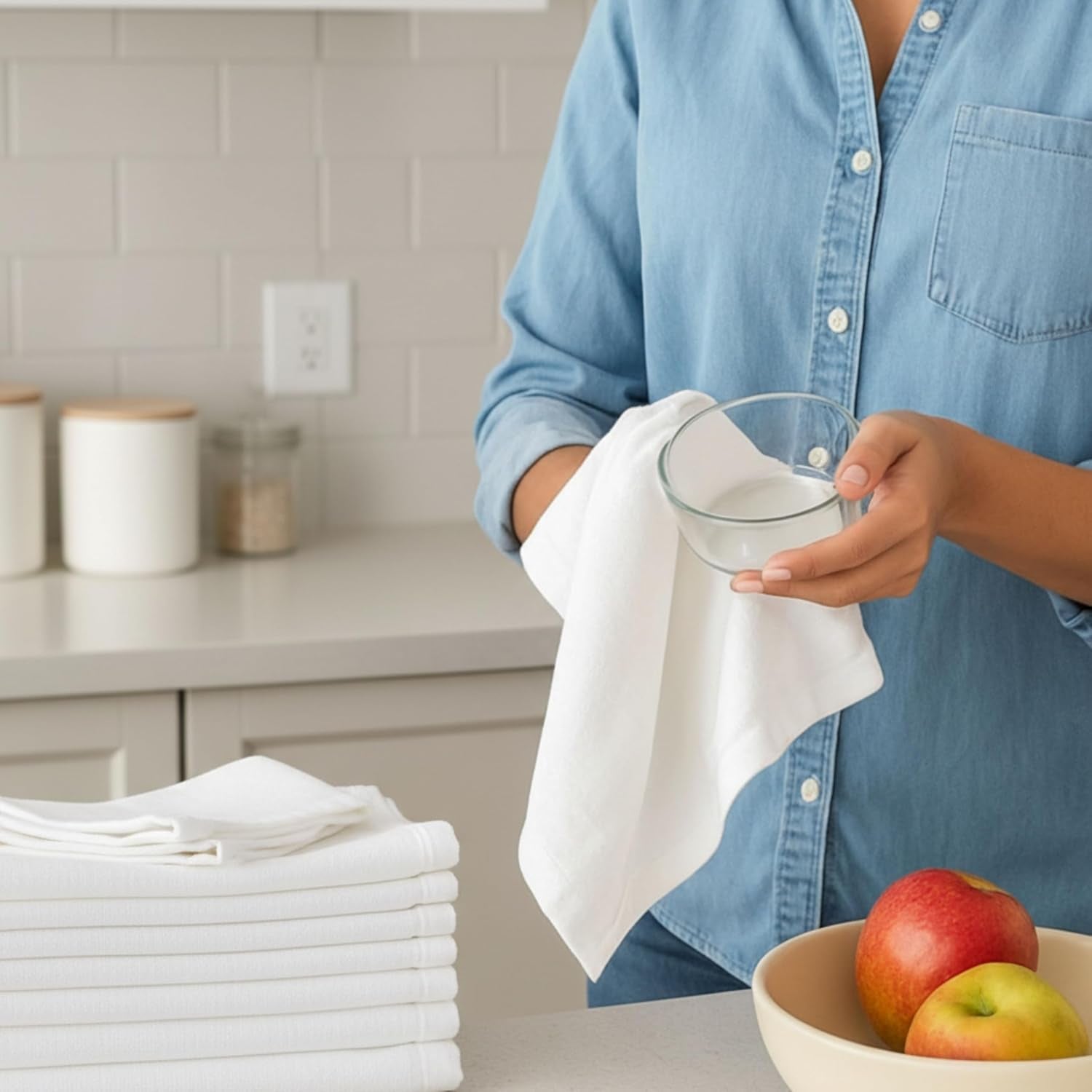 Flour Sack Towels - 100% Cotton Tea Towels for Crafts, Dish Towels for Kitchen, Embroidery, Cleaning, Baking (Pack of 3) - 18"X 28"