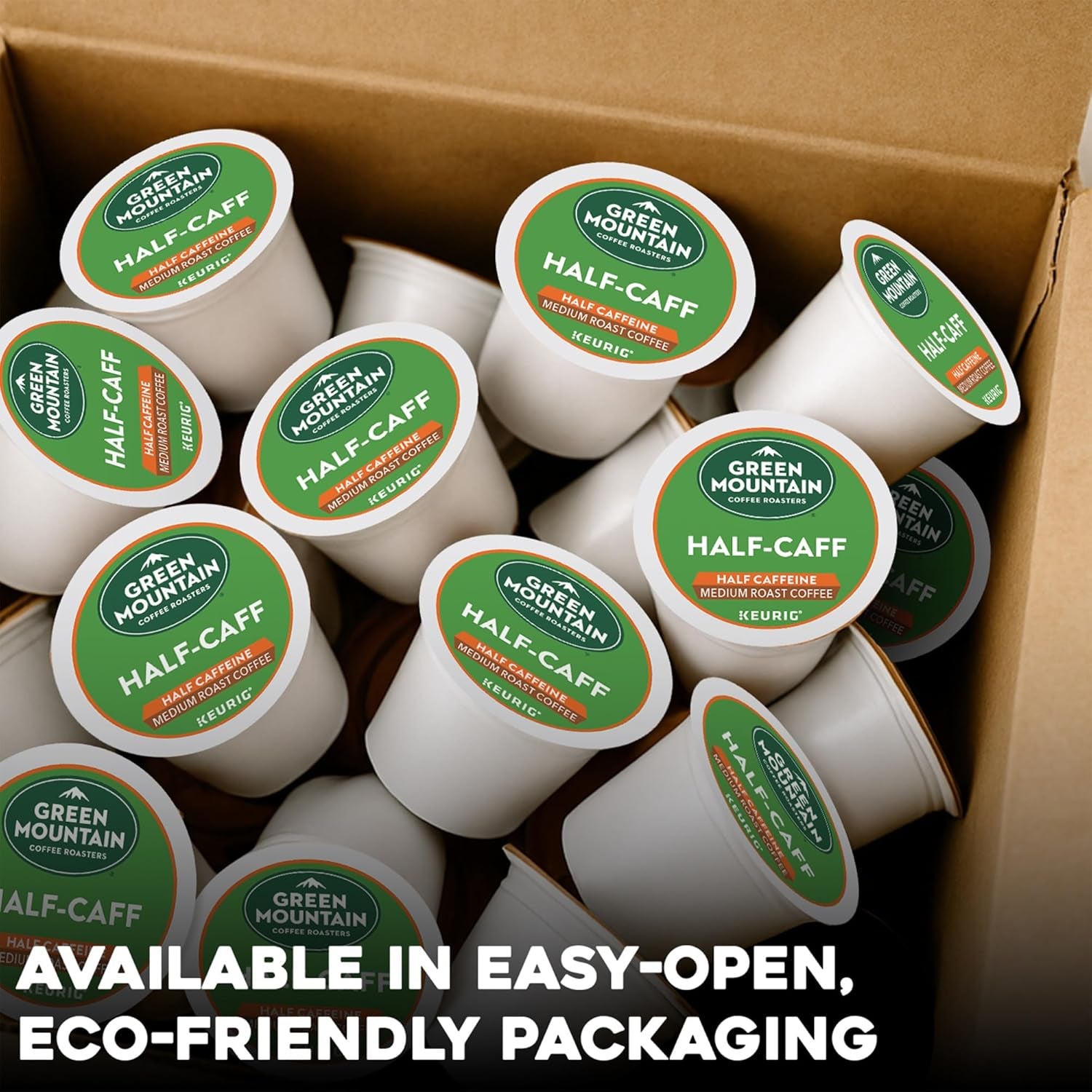 Half Caff Keurig Single-Serve K-Cup Pods, Medium Roast Coffee, 72 Count