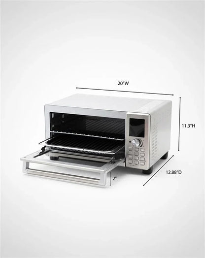 Bravo XL Pro Air Fryer Toaster Oven, Improved 100% Super Convection, Quicker & Crispier Results, 100 Presets, Multi-Layer Even Cooking, 50-500F, Smart Probe, PFAS Free, 30QT, Stainless Steel