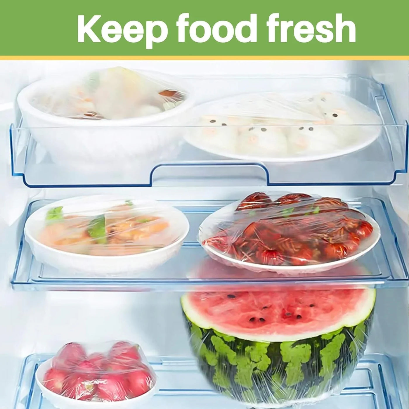 100 Bowl Covers Bread Proofing - Extra Large Plastic Wrap for Food Sourdough Bread Baking Rising Elastic Reusable Plate Covers Outdoor Food Fresh Keeping Bags Shower Cap Hair Deep Conditioning