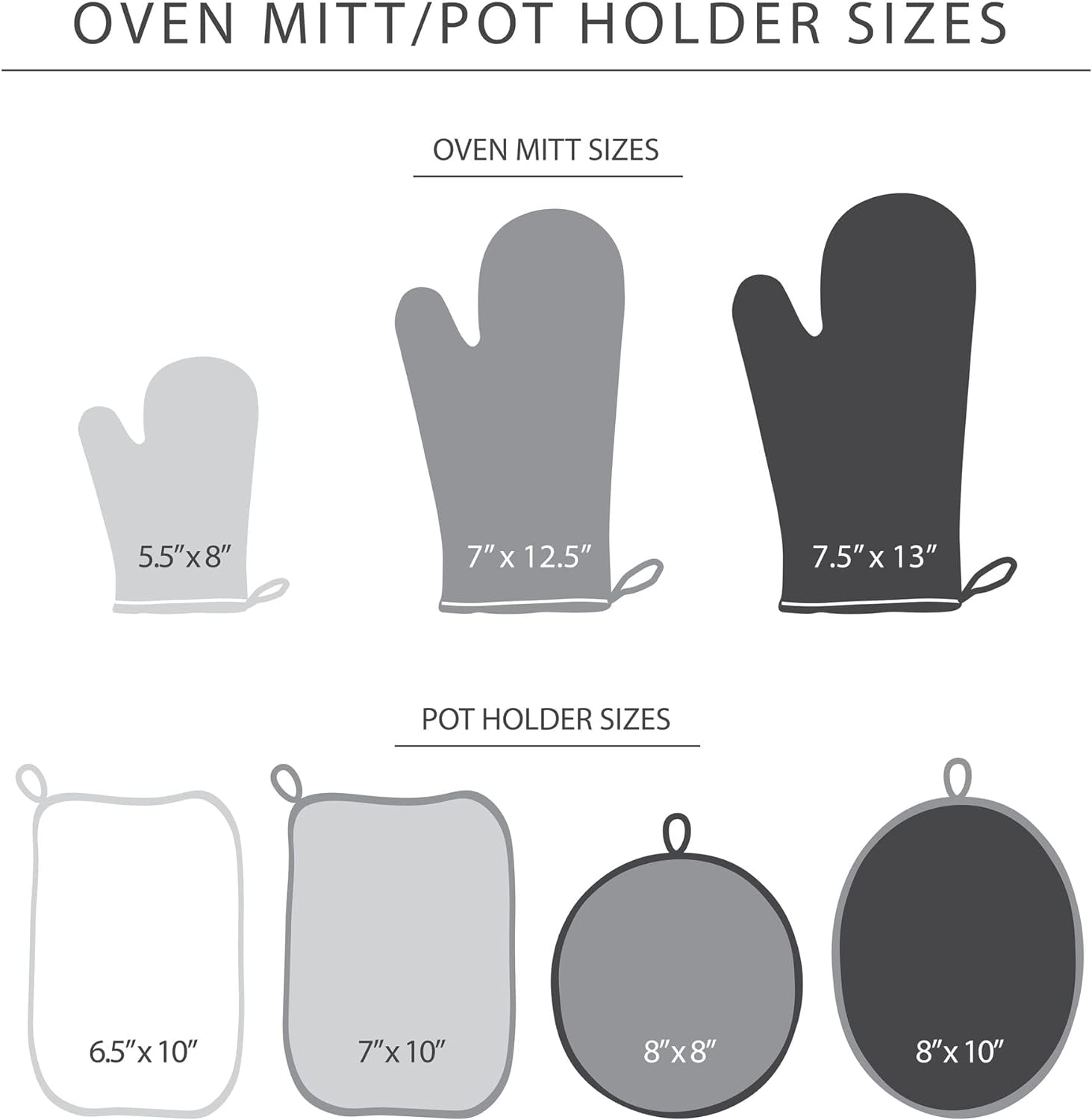 Beacon Two-Tone Non-Slip Mini Oven Mitt Set, Milkshake/Beige, 5.5"X8", 2 Piece