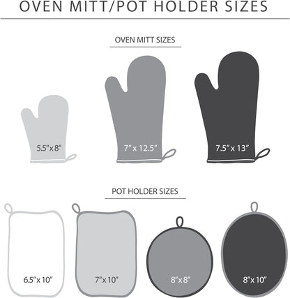 Beacon Two-Tone Non-Slip Mini Oven Mitt Set, Milkshake/Beige, 5.5"X8", 2 Piece