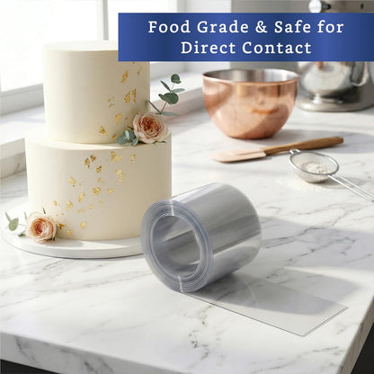 Cake Collar 2 X 600 in (50Ft) - Acetate Roll - Acetate Sheets for Baking - Cake Wrapping Plastic - Acetato Para Pasteles Y Reposteria