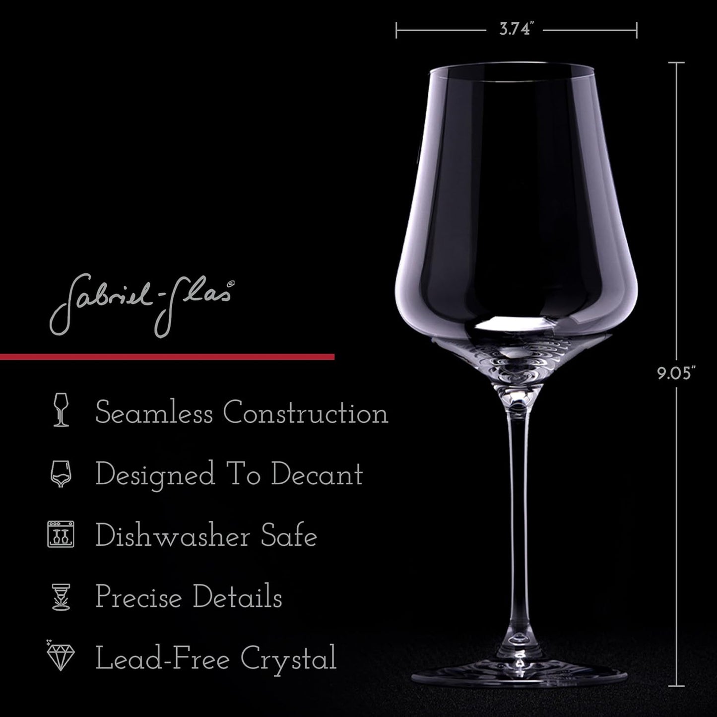 -Austrian Crystal Wine Glass - "Standart" Edition - Set of 2
