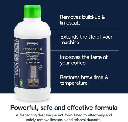 Ecodecalk Descaler, Universal Descaling Solution for Coffee & Espresso Machines, 16.90 Oz (5 Uses)