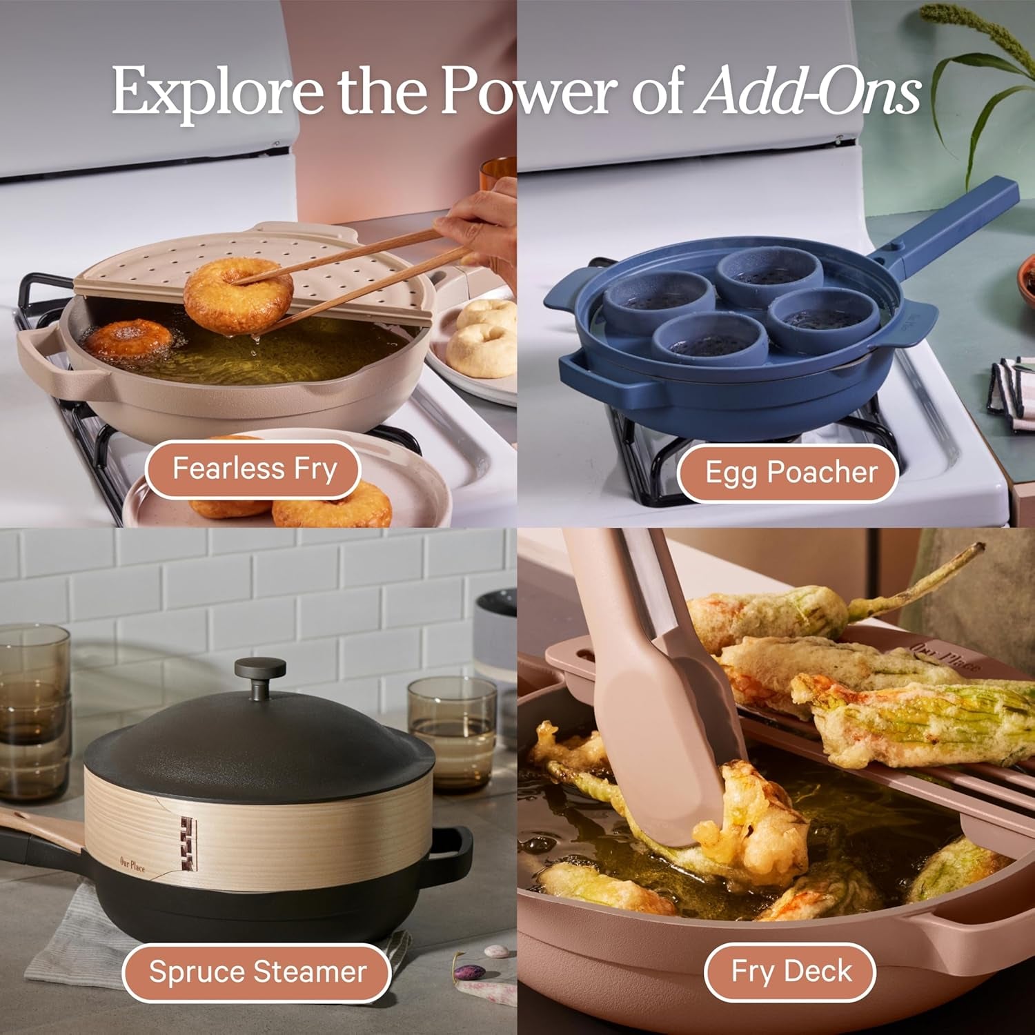 Always Pan 2.0 | 10.5" Ceramic Pan with Modular Lid, Steamer Basket & Spatula | Patented 10-In-1 Nonstick, Non-Toxic Cookware Made without PFAS | Induction & Oven-Safe up to 450°F | Steam