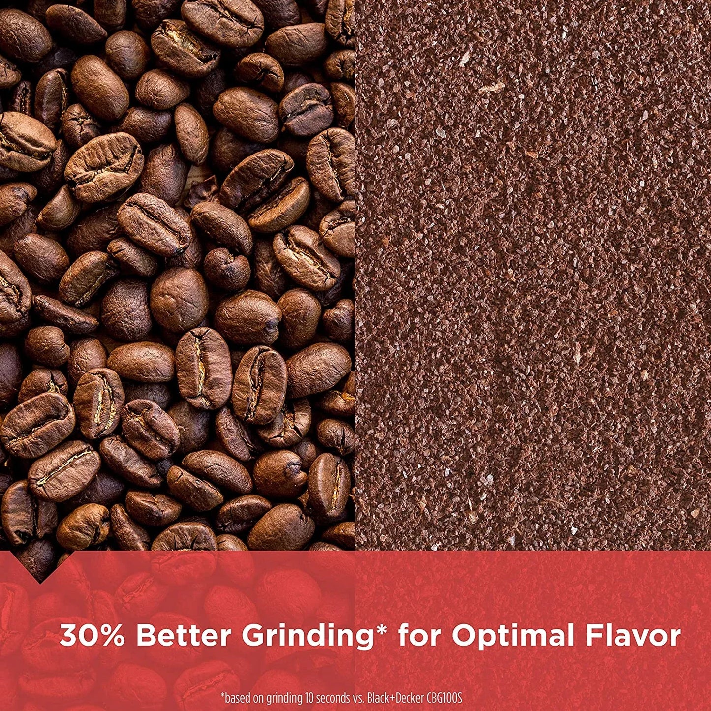 One Touch Coffee Grinder, 2/3 Cup Coffee Bean Capacity, Spice Grinder, One Touch Push-Button Control -150 Watts -Stainless Steel Blades