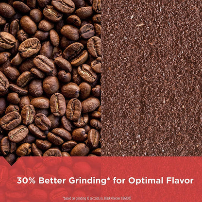 One Touch Coffee Grinder, 2/3 Cup Coffee Bean Capacity, Spice Grinder, One Touch Push-Button Control -150 Watts -Stainless Steel Blades