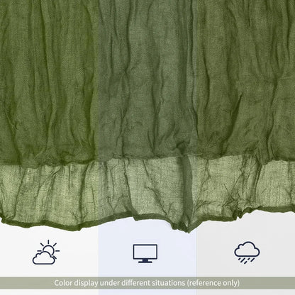 12 Pack Olive Green Table Runner 10Ft Cheesecloth Table Runner Rustic Gauze Table Runners Romantic Long Sheer Fabric Cheese Cloth Table Runners for Wedding Party Bridal Baby Shower