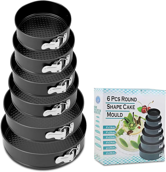 Springform Cake Pan, Cake Pan with 6 Different Size (7,8,9,9.5,10.2,11Inch), Cake Molds for Baking with Removable Bottom, Non-Stick Bakeware for Effortless Baking and Easy Release