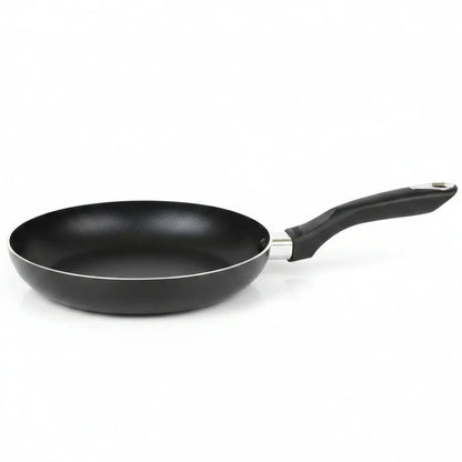 8In Bistro Aluminum Nonstick Fry Pan with Cool Touch Handle, Small Skillet for Eggs, Omelets, Sauteing, and Everyday Cooking, Black
