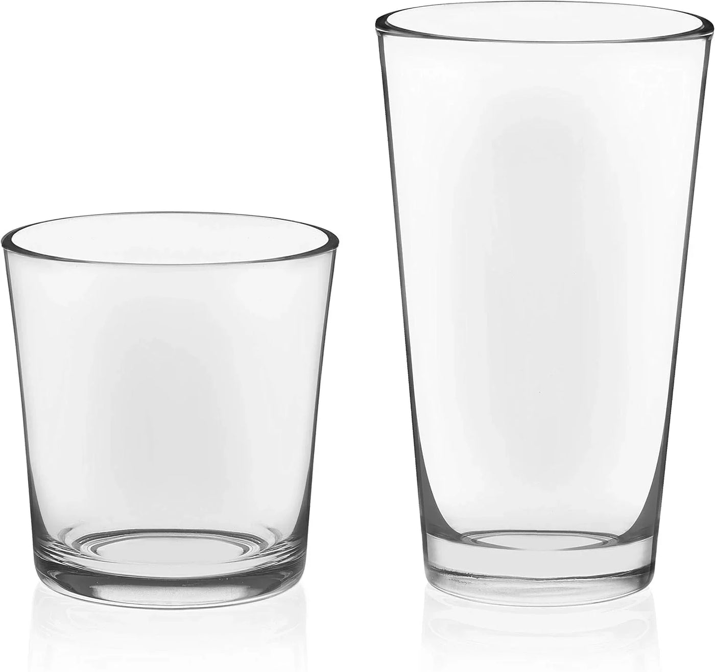 Preston Tumbler and Rocks Glass Cups Set, All Purpose Everyday Drinking Glasses Set of 16, Glassware Drinking Glasses for Birthdays, Dinners