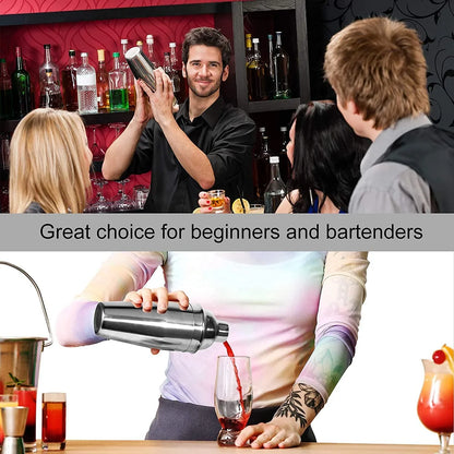 24Oz Cocktail Shaker Bar Set-Professional Margarita Mixer Drink Shaker Professional Stainless Steel Bar Tools Built-In Bartender Strainer for Martini Kit