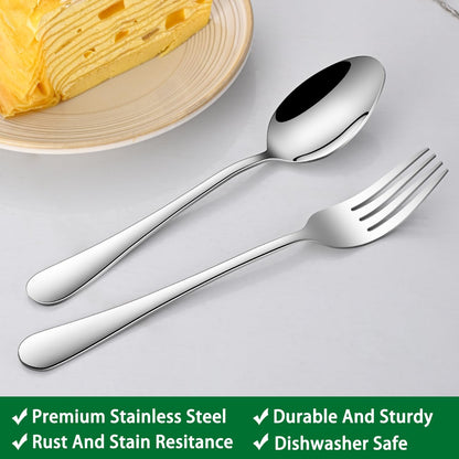 Dinner Forks,8-Piece 8 Inches Stainless Steel Table Fork,Dishwasher Safe Flatware Forks,Food Grade Mirror Polishing Silverware Main Fork for Home,Restaurant or Hotel