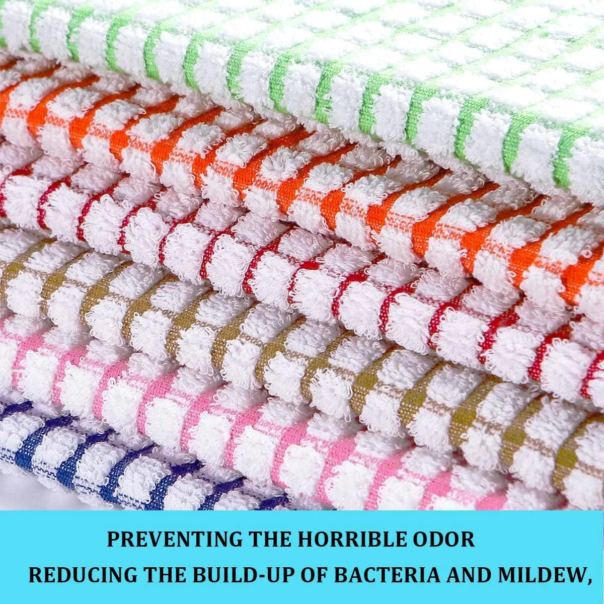 Kitchen Towels and Dishcloths Set, 16 X 25 12 12, Set of Bulk Cotton Dish for Washing Dishes Rags Everyday Cooking Baking